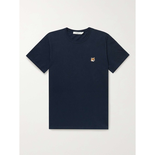 메종키츠네 MAISON KITSUNEE Logo-Appliqued Cotton-Jersey T-Shirt 13452677152563316