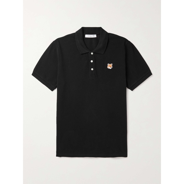 메종키츠네 MAISON KITSUNEE Logo-Appliqued Cotton-Pique Polo Shirt 13452677152570719