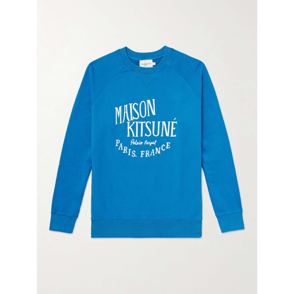 메종키츠네 MAISON KITSUNEE Palais Royal Logo-Print Cotton-Jersey Sweatshirt 1647597314834163