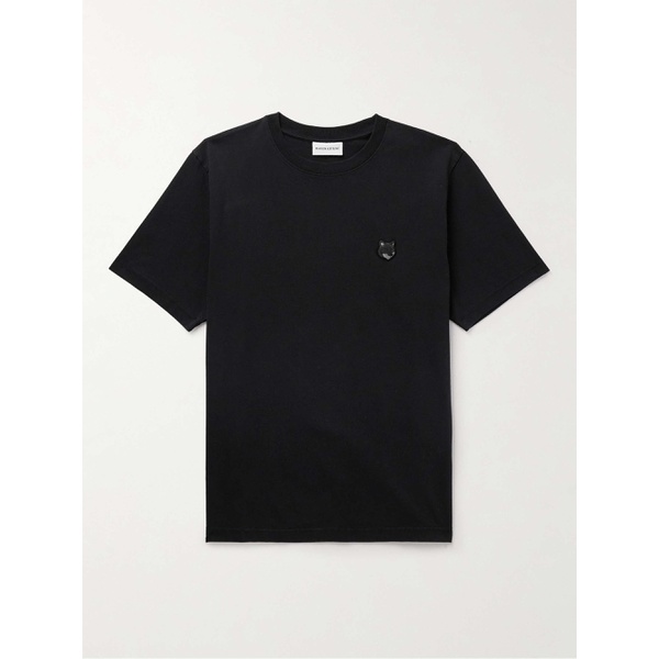 메종키츠네 MAISON KITSUNEE Logo-Appliqued Cotton-Jersey T-Shirt 1647597328581986