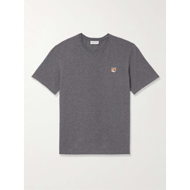 MAISON KITSUNEE Logo-Appliqued Melange Cotton-Jersey T-Shirt 1647597328581973