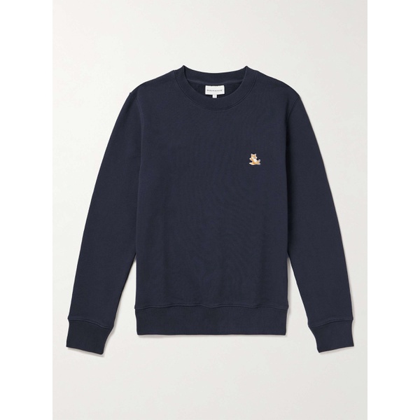 메종키츠네 MAISON KITSUNEE Chillax Fox Logo-Appliqued Cotton-Jersey Sweatshirt 1647597328581980