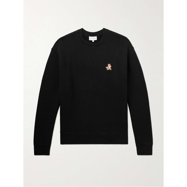 메종키츠네 MAISON KITSUNEE Speedy Fox Logo-Appliqued Cotton-Jersey Sweatshirt 1647597328581843