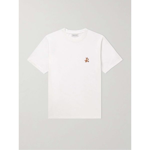 메종키츠네 MAISON KITSUNEE Logo-Appliqued Cotton-Jersey T-Shirt 1647597328581844