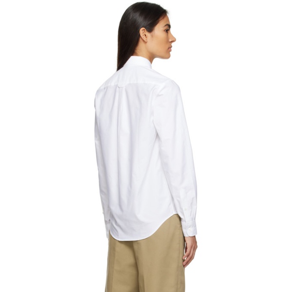 메종키츠네 Maison Kitsune White Dressed Fox Shirt 231389F109005