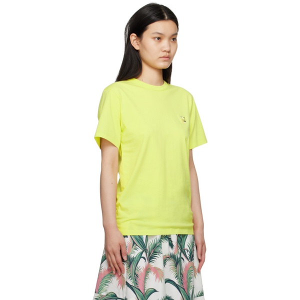 메종키츠네 Maison Kitsune Yellow Hotel Olympia 에디트 Edition Fox Head T-Shirt 232389F110011