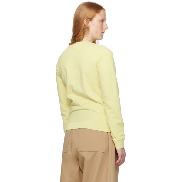 메종키츠네 Maison Kitsune Yellow Bold Fox Head Sweatshirt 241389F110034
