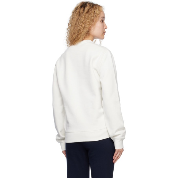 메종키츠네 Maison Kitsune White Embroidered Sweatshirt 231389F098028