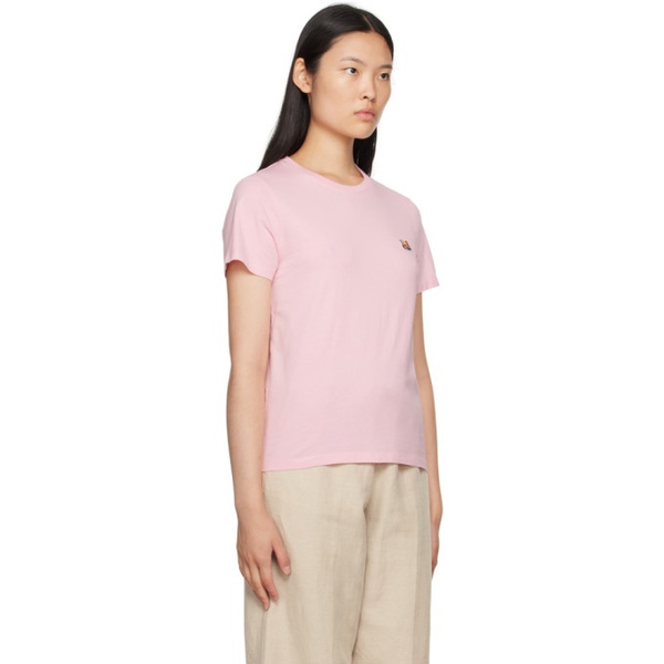 메종키츠네 Maison Kitsune Pink Fox Head T-Shirt 232389F110058