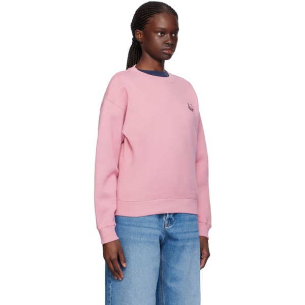 메종키츠네 Maison Kitsune Pink Bold Fox Head Sweatshirt 241389F098012