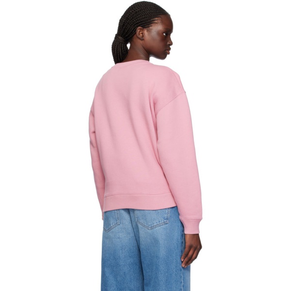 메종키츠네 Maison Kitsune Pink Bold Fox Head Sweatshirt 241389F098012