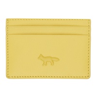 Maison Kitsune Yellow Cloud Card Holder 241389F037000