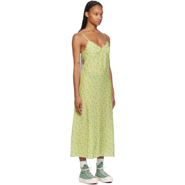 메종키츠네 Maison Kitsune Green Strap Maxi Dress 241389F055002