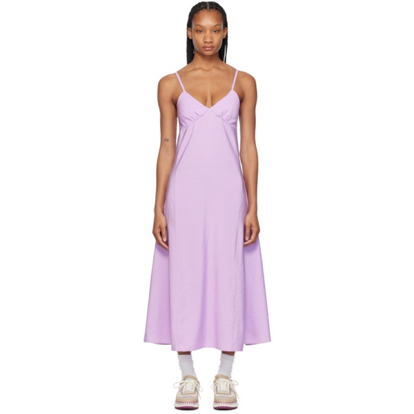 메종키츠네 Maison Kitsune Purple Strap Maxi Dress 241389F055003