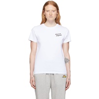 Maison Kitsune White Cotton T-Shirt 221389F110073
