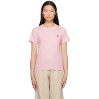 Maison Kitsune Pink Fox Head T-Shirt 232389F110058