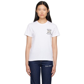 Maison Kitsune White College Fox T-Shirt 232389F110050