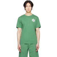 Maison Kitsune Green Crest T-Shirt 232389M213002