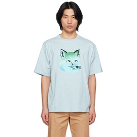 Maison Kitsune Blue Vibrant Fox T-Shirt 231389M213044