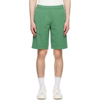 Maison Kitsune Green Crest Shorts 232389M193001