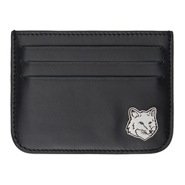 Maison Kitsune Black Fox Head Card Holder 241389M163002