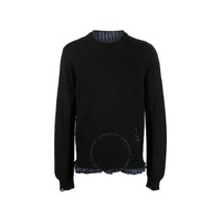 메종마르지엘라 Maison Margiela Charcoal Distressed Wool Knit Sweater SI1HA0005S17797855