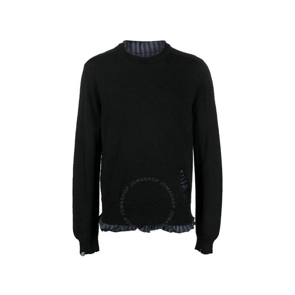 메종마르지엘라 메종마르지엘라 Maison Margiela Charcoal Distressed Wool Knit Sweater SI1HA0005S17797855