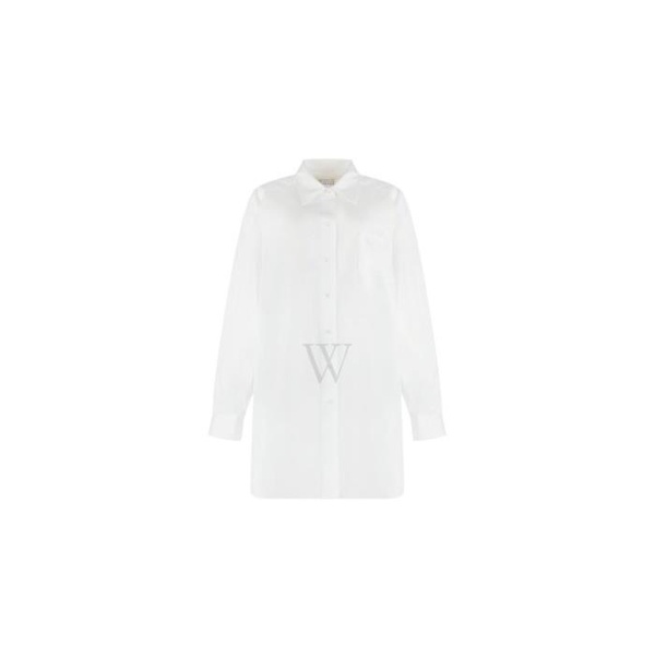 메종마르지엘라 메종마르지엘라 Maison Margiela White Cotton Poplin Oversized Shirt Dress S51DL0253S43001-100