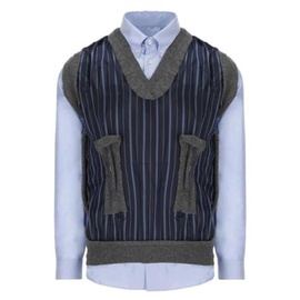 메종마르지엘라 Maison Margiela Light Blue Spliced Oxford Cotton Shirt SI1DL0004S52925471