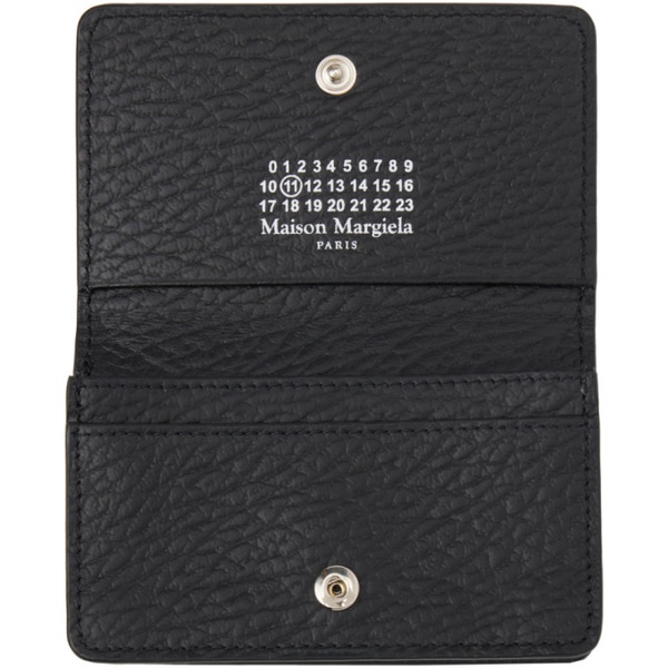 메종마르지엘라 메종마르지엘라 Maison Margiela Black Leather Card Holder 231168M163043