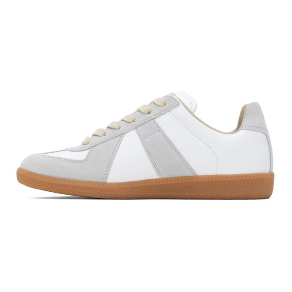 메종마르지엘라 메종마르지엘라 Maison Margiela Gray & White Replica Sneakers 232168F128001
