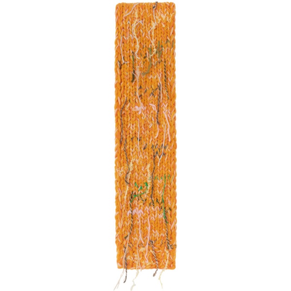 메종마르지엘라 메종마르지엘라 Maison Margiela Orange Handmade Scarf 232168F028003
