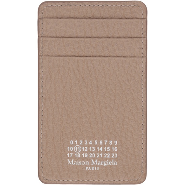 메종마르지엘라 메종마르지엘라 Maison Margiela Beige Four Stitches Card Holder 241168M163012