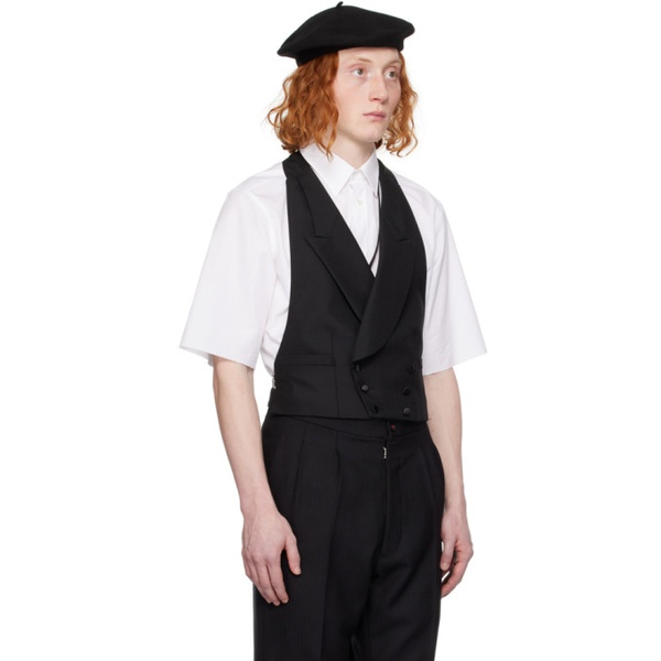 메종마르지엘라 메종마르지엘라 Maison Margiela Black Double-Breasted Vest 241168M185001
