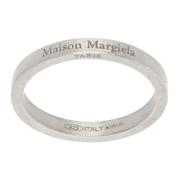 메종마르지엘라 메종마르지엘라 Maison Margiela Silver Logo Ring 241168M147014