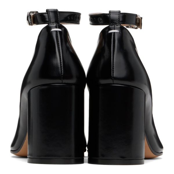 메종마르지엘라 메종마르지엘라 Maison Margiela Black Tabi Leather Heels 241168F122004