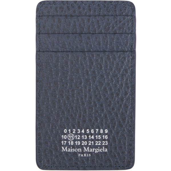 메종마르지엘라 메종마르지엘라 Maison Margiela Navy Four Stitches Card Holder 241168M163011
