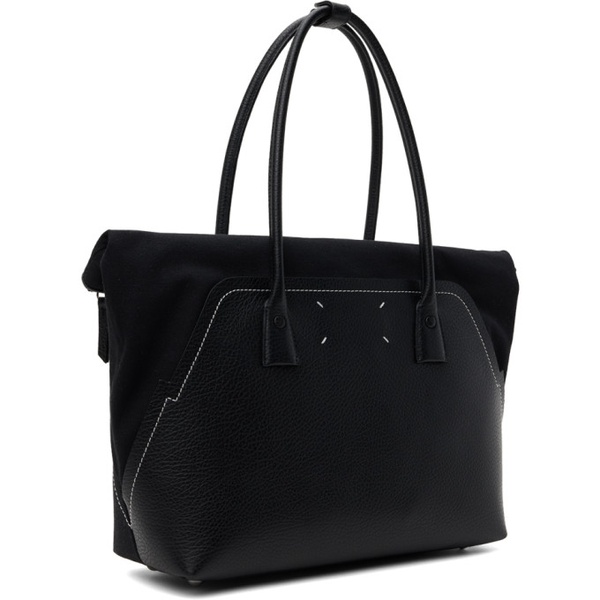 메종마르지엘라 메종마르지엘라 Maison Margiela Black 5AC Shopping Medium Bag 241168F046011