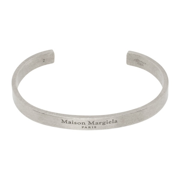 메종마르지엘라 메종마르지엘라 Maison Margiela Silver Logo Bracelet 241168M142004