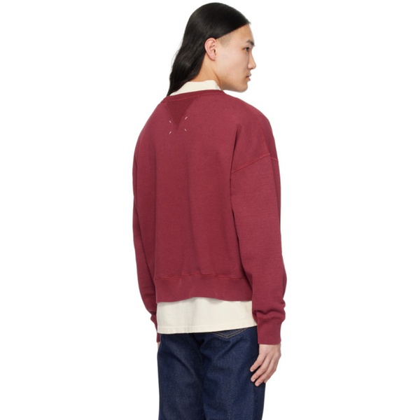 메종마르지엘라 메종마르지엘라 Maison Margiela Red Reverse Sweatshirt 241168M204005