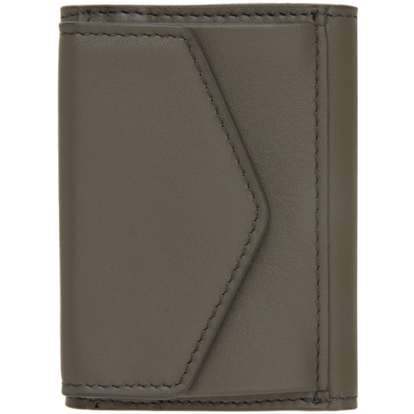 메종마르지엘라 메종마르지엘라 Maison Margiela Gray Leather Card Holder 222168M163062