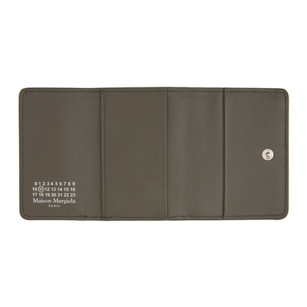 메종마르지엘라 메종마르지엘라 Maison Margiela Gray Leather Card Holder 222168M163062