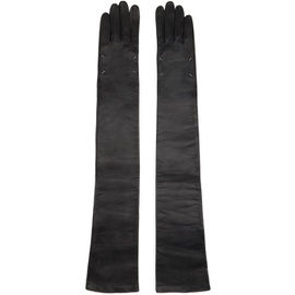 메종마르지엘라 Maison Margiela Black Nappa Long Gloves 241168F012013