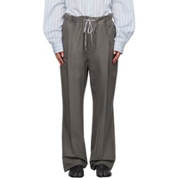 메종마르지엘라 Maison Margiela Gray Oversized Trousers 231168F087011