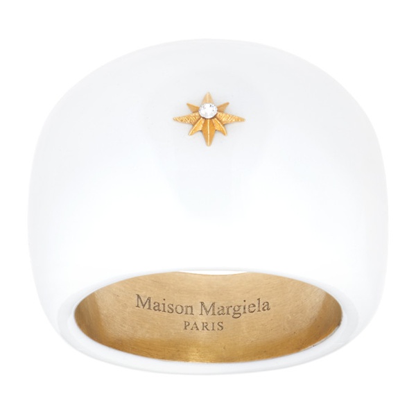 메종마르지엘라 메종마르지엘라 Maison Margiela White Signet Ring 241168F024011