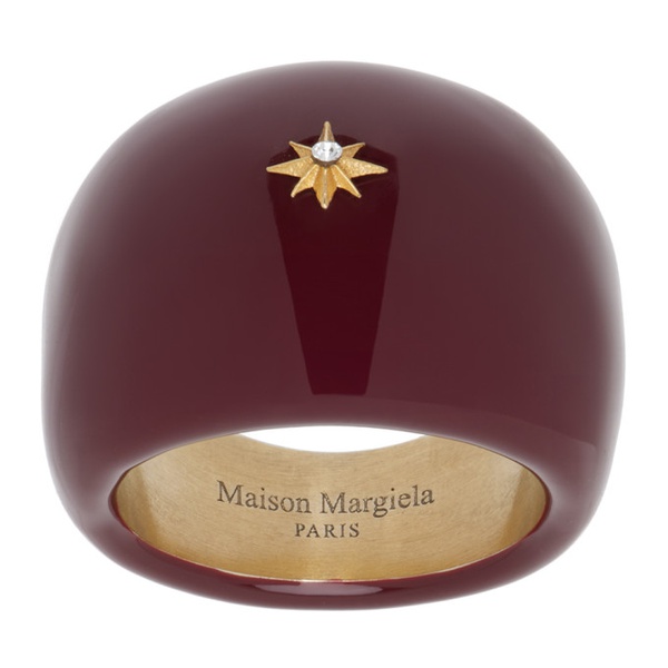 메종마르지엘라 메종마르지엘라 Maison Margiela Burgundy Signet Ring 241168F024010