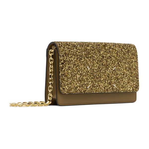 메종마르지엘라 메종마르지엘라 Maison Margiela Gold Glitter Chain Wallet Bag 232168F048106