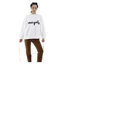 Mm6 메종 마르지엘라 Mm6 메종마르지엘라 Maison Margiela Mm6 Ladies White Layered Boxy Sweatshirt S52GU0107-S25337-101