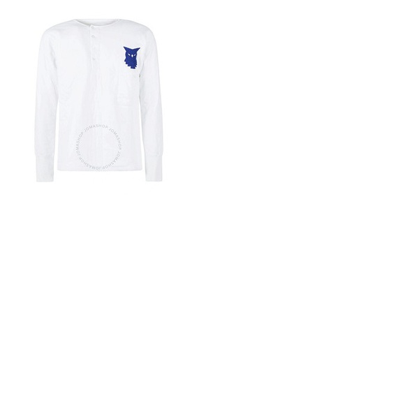 메종마르지엘라 Mm6 메종 마르지엘라 Mm6 메종마르지엘라 Maison Margiela Maison Margiela Mens White Bird Embroidered Long Sleeve Shirt S30GL0039-S23863-101