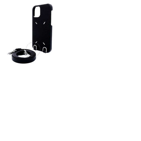 메종마르지엘라 Mm6 메종 마르지엘라 Mm6 메종마르지엘라 Maison Margiela Maison Margiela Black iPhone 12 Case With Strap S35UI0536-P0399-T8013